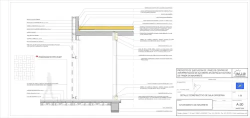 A20 DETALLE CONSTRUCTIVO DE SALA EXPOSITIVA